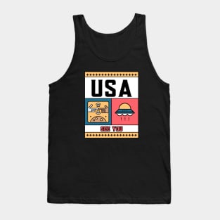 USA see you UFO Tank Top